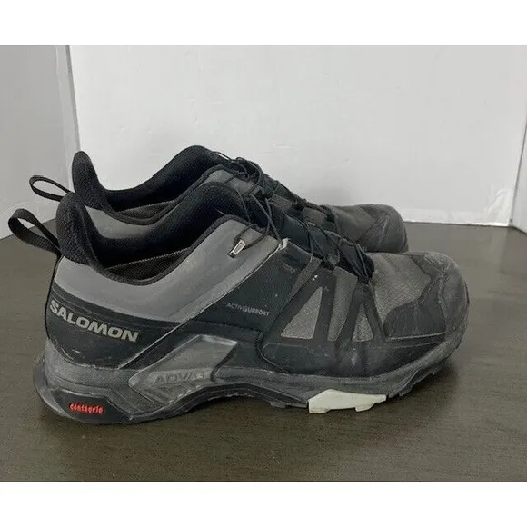 Salomon X Ultra 4 GTX Hiking Shoes Men's Size 12 Gray Outdoors