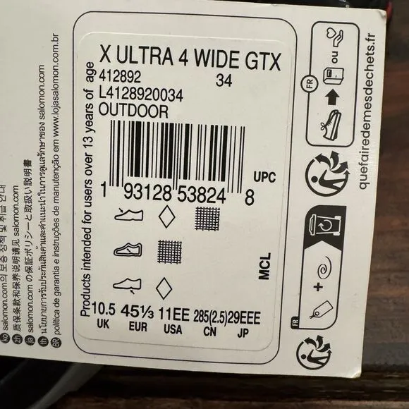 Salomon X Ultra 4 WIDE Gore-Tex Low Hiking Shoes