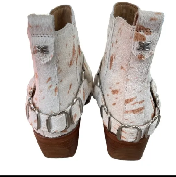 Sam Edelman Bellamie Genuine Calf Hair Ankle Boots