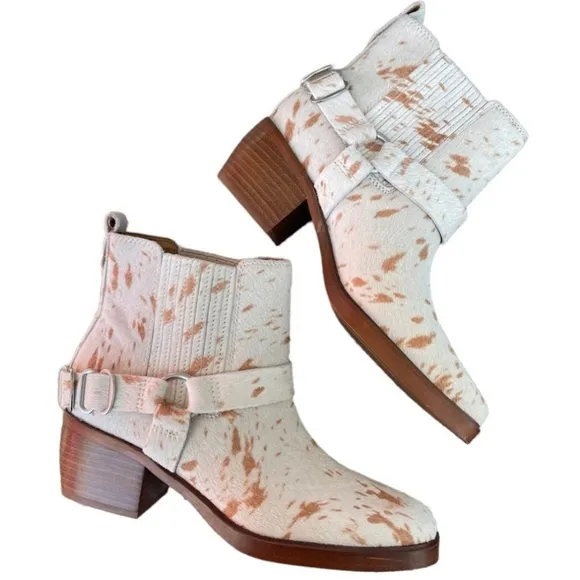 Sam Edelman Bellamie Genuine Calf Hair Ankle Boots