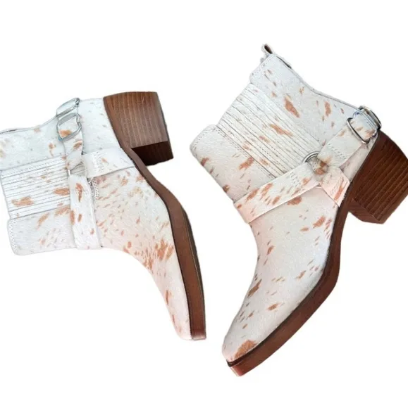 Sam Edelman Bellamie Genuine Calf Hair Ankle Boots