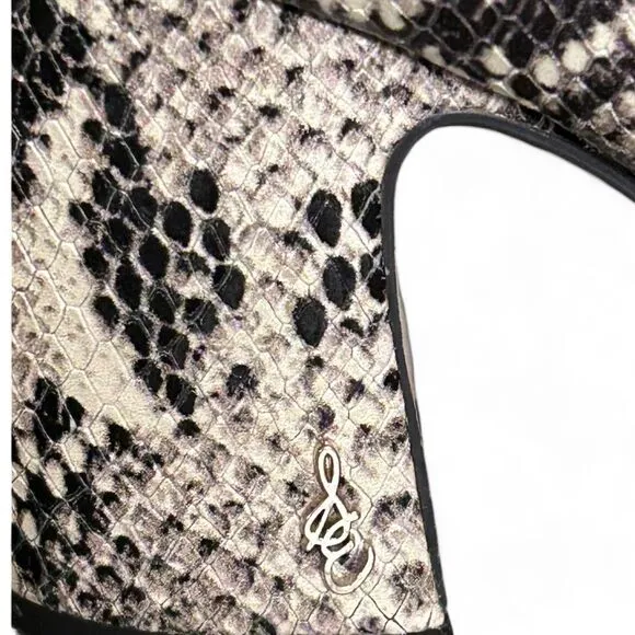 Sam Edelman Hilty Snake‎ Skin Ankle Boot Block Heel Pointed Toe US 8M EUR 38