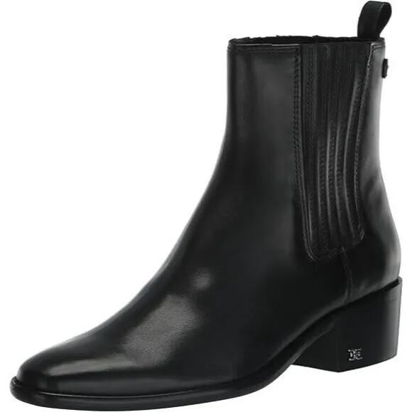 Sam Edelman Kati Women Size 8 / UK 6 / EU 38.5 Ankle Leather Boots Black NEW
