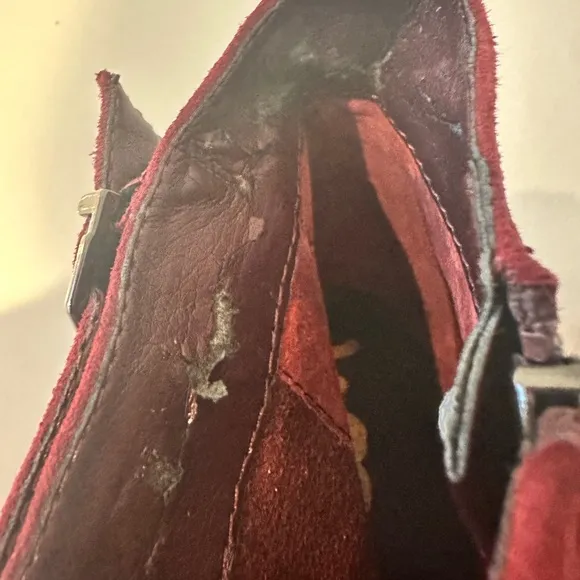 Sam Edelman Kit Burgundy Red Suede High Heel Platform Ankle Booties Size 9.5