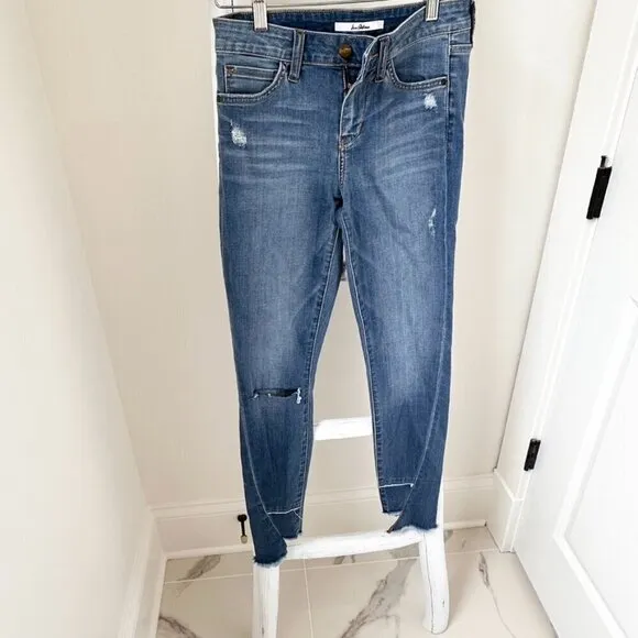 Sam Edelman The Kitten Step Ankle Mid Rise Skinny Blue Jeans SZ 26