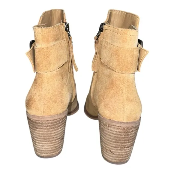 Sam Edelman women’s Leonia Tan Suede Ankle Boots size 7.5