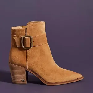 Sam Edelman women’s Leonia Tan Suede Ankle Boots size 7.5