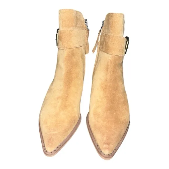 Sam Edelman women’s Leonia Tan Suede Ankle Boots size 7.5