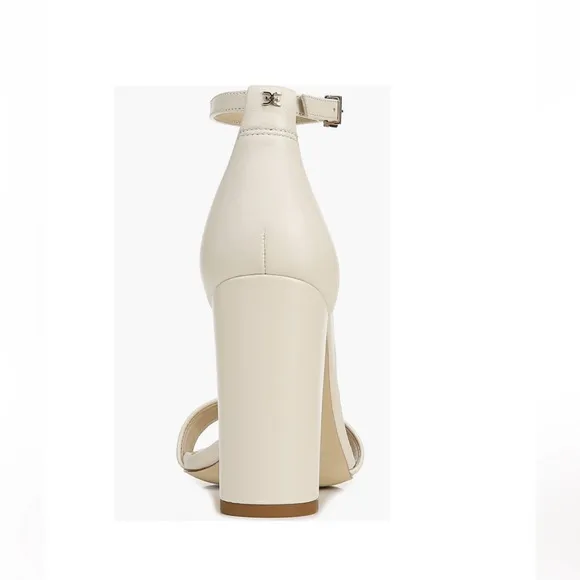 Sam Edelman Yaro Ankle Strap Sandal Modern Ivory Leather Women’s 10.5 READ ALL