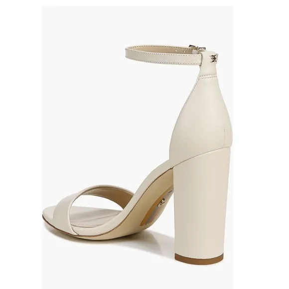 Sam Edelman Yaro Ankle Strap Sandal Modern Ivory Leather Women’s 10.5 READ ALL