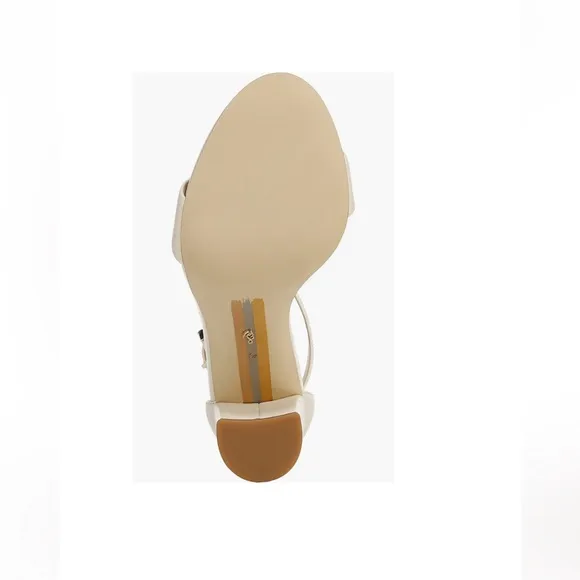 Sam Edelman Yaro Ankle Strap Sandal Modern Ivory Leather Women’s 10.5 READ ALL