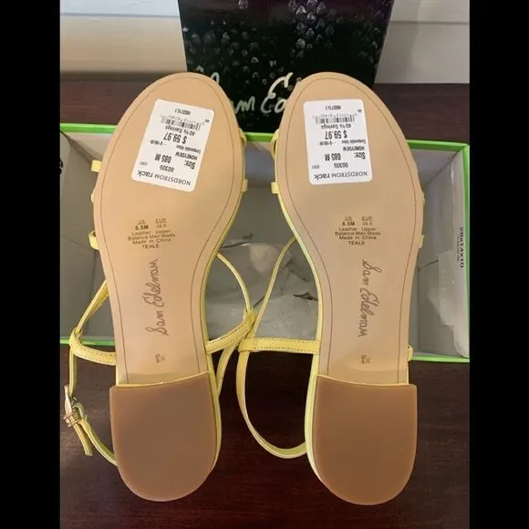 Sam Edelman Teale leather stripe sandal size 8,5 NWT