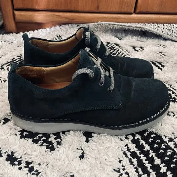 Samuel Hubbard Navy Nubuck Leather Shoe Sneaker Mens US 8.5 EU 42-Hubbard Free