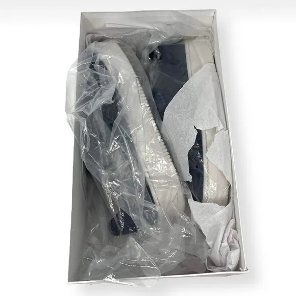 SANDRO PARIS Marine Blue Leather Suede E17 Amazing Sneakers