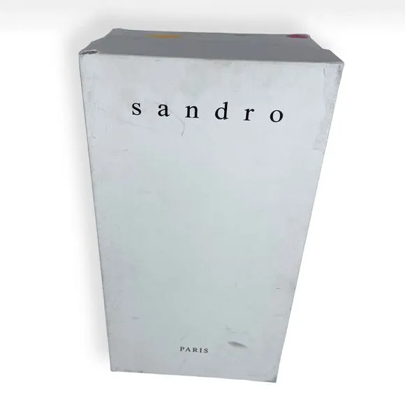 SANDRO PARIS Marine Blue Leather Suede E17 Amazing Sneakers