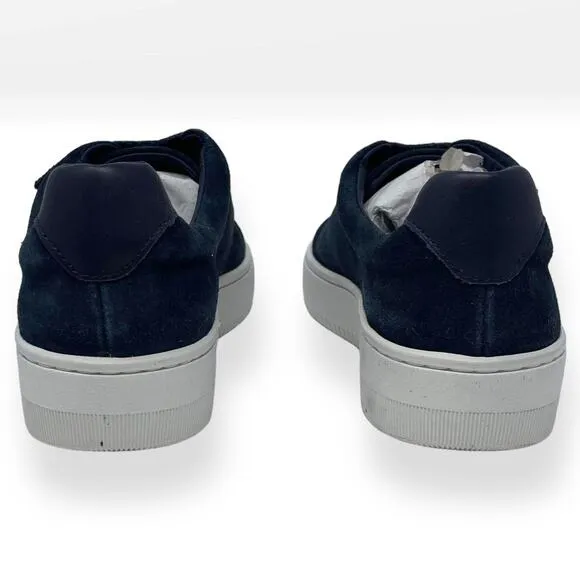SANDRO PARIS Marine Blue Leather Suede E17 Amazing Sneakers