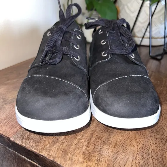 SAS Marine Black Leather Lace Up Athletic Shoes Sneakers Comfort Womens Size 9N
