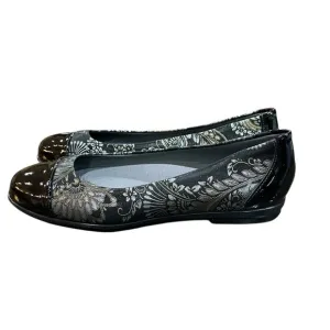SAS Scenic Ballet Flat‎ Brocade Patent Leather Round Toe Slip On Size 10 N NEW