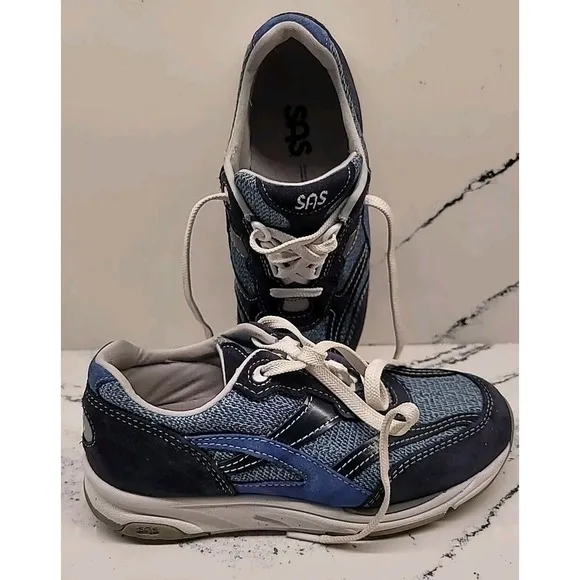 SAS‎ Tour Mesh LT Marine Mens Size 6M Womens Size 8M Blue Tripad Comfort Shoes