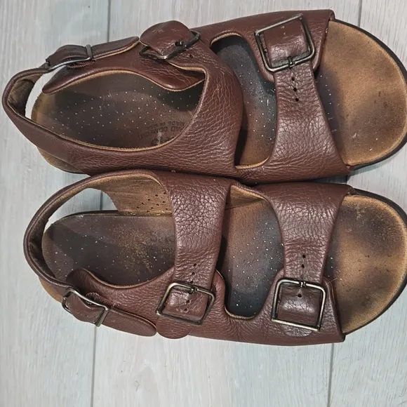 SAS Tripad Women Brown Leather Ankle Sandals Shoes Sz 8M