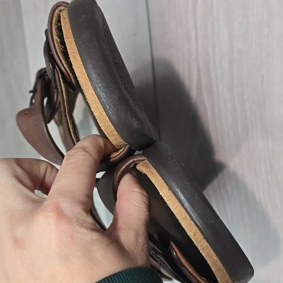 SAS Tripad Women Brown Leather Ankle Sandals Shoes Sz 8M
