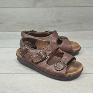 SAS Tripad Women Brown Leather Ankle Sandals Shoes Sz 8M