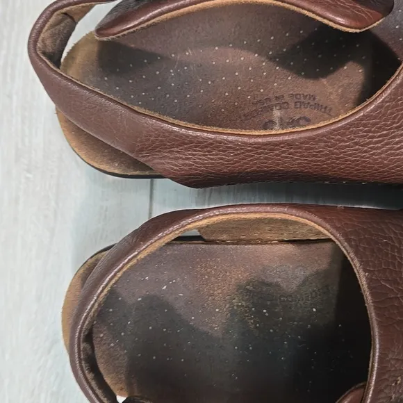 SAS Tripad Women Brown Leather Ankle Sandals Shoes Sz 8M