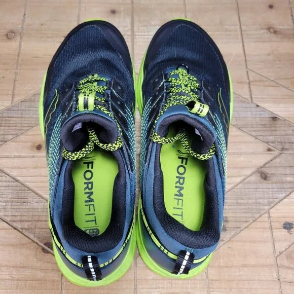 Saucony Mad River TR SAMPLE SZ 9 Running Hiking Shoes Citron/Black S20521-37