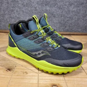 Saucony Mad River TR SAMPLE SZ 9 Running Hiking Shoes Citron/Black S20521-37
