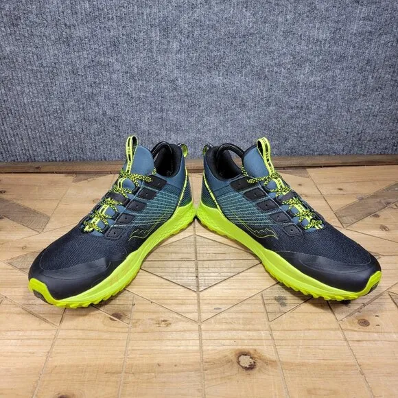 Saucony Mad River TR SAMPLE SZ 9 Running Hiking Shoes Citron/Black S20521-37