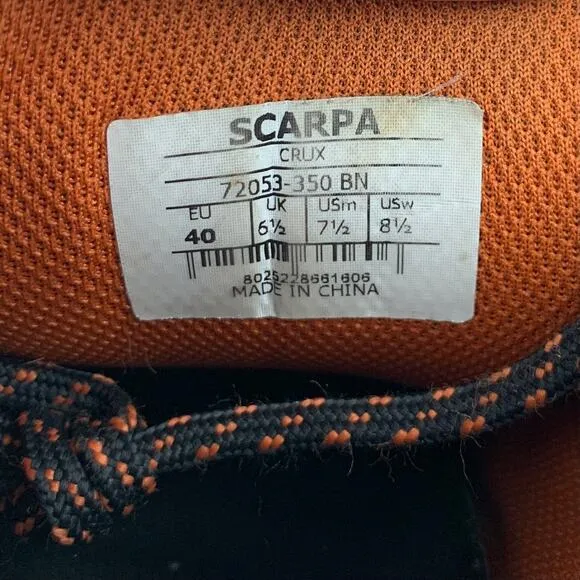 Scarpa Crux Approach Hiking Shoes Brown Climbing Men’s 7.5 Women’s 8.5