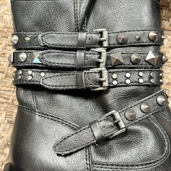 Schutz Luzia Studded Strap Boots sz 8