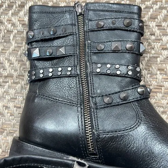 Schutz Luzia Studded Strap Boots sz 8