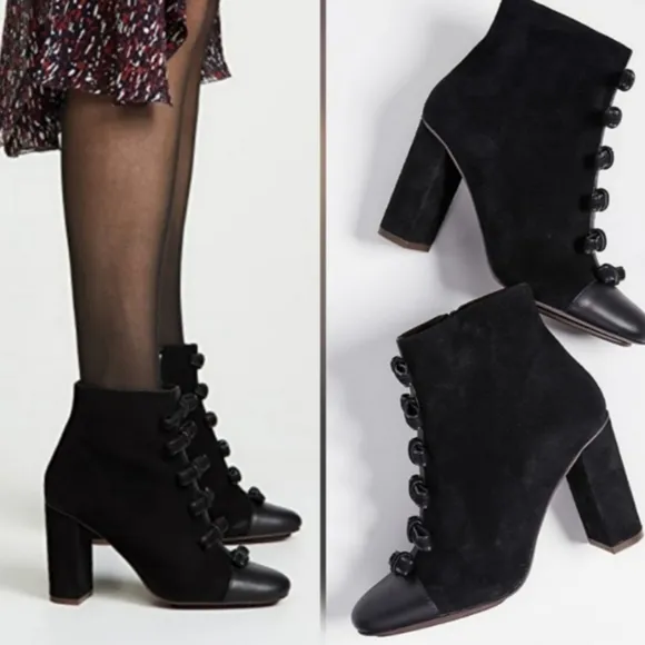 See By Chloe Calfskin Granny Chelsea Boots