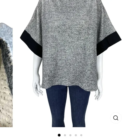 See By Chloe Gray and Black Shrug with Dolman Sleeves