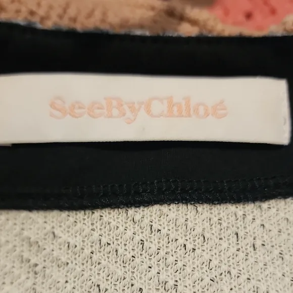 See By Chloe Gray and Black Shrug with Dolman Sleeves