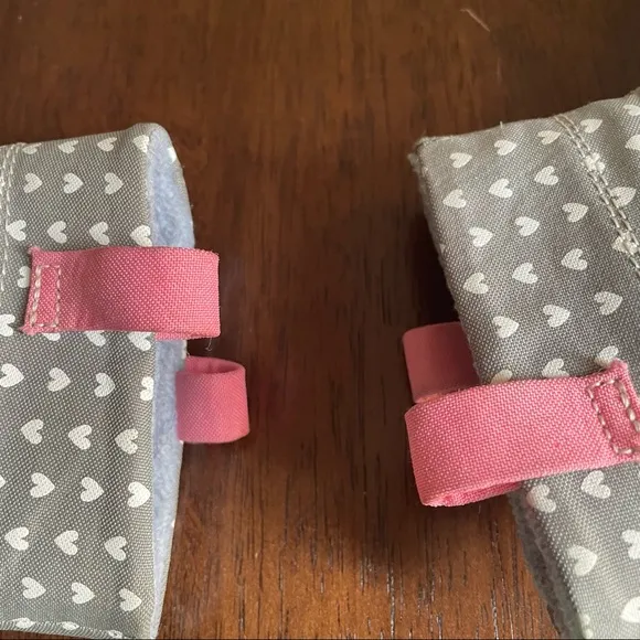 See Kai Run Basics Ripley Boots Grey,Pink &amp; White Hearts Size 7
