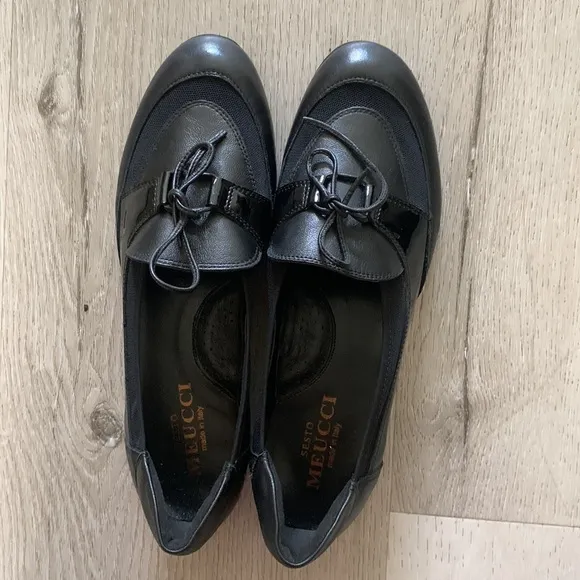 SESTO MEUCCI BRENT leather patent comfortable shoes flats size 8 M