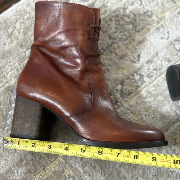 Sesto Meucci Made in Italy Brown Leather Ankle Boots