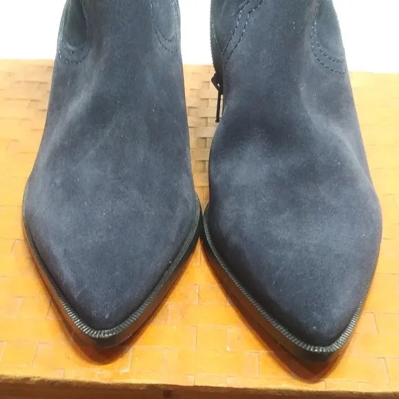Seychelles Blue Suede Ankle Boots, Women's 7.5