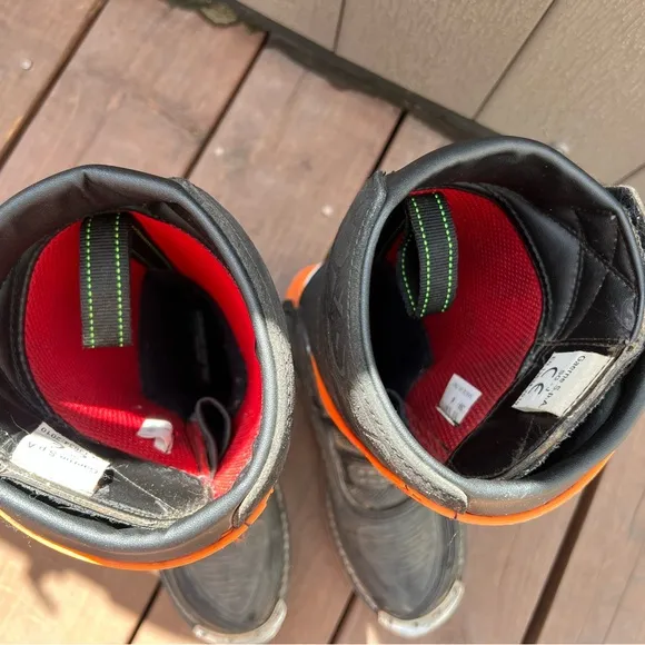SGT Black and Orange Motorcycle Boots