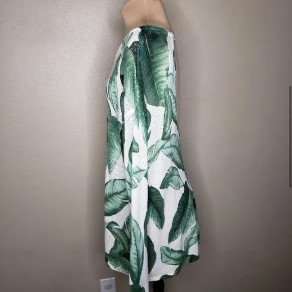 Show Me Your MuMu Palm Leaf Tropical Bonfire Sweater Size Small