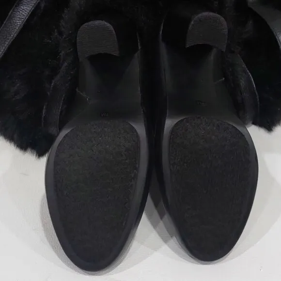 💥SHOWSTOPPER💥 MICHAEL KORS Genuine Leather Fur Boots in Black