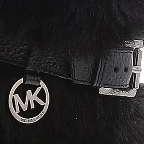 💥SHOWSTOPPER💥 MICHAEL KORS Genuine Leather Fur Boots in Black