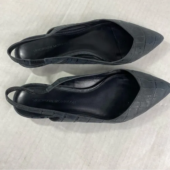 Sigerson Morrison Leather Slingback Sandal