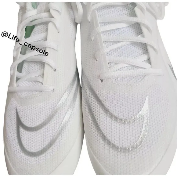 Size 12 Nike Alpha Huarache 8 Pro Lacrosse White Silver CW4439-100 NEW Men's