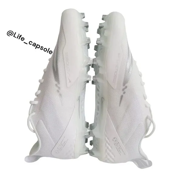 Size 12 Nike Alpha Huarache 8 Pro Lacrosse White Silver CW4439-100 NEW Men's