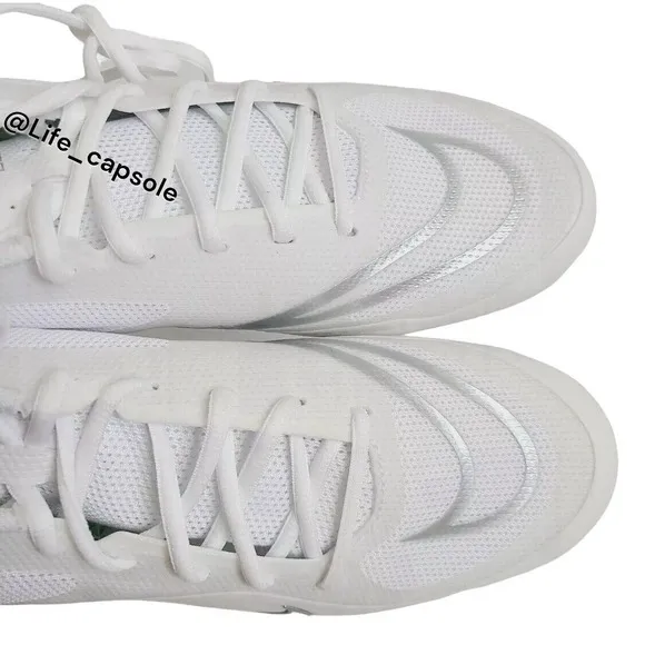 Size 12 Nike Alpha Huarache 8 Pro Lacrosse White Silver CW4439-100 NEW Men's