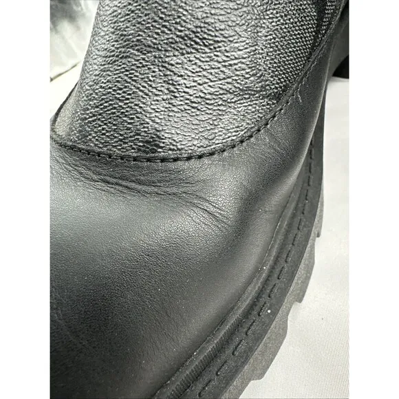 Size 13 Coach Men’s Citysole Signature Black Leather Boots CN346