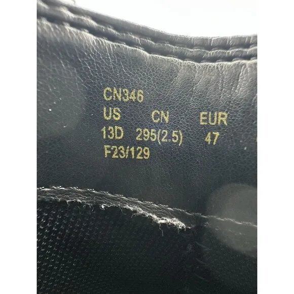 Size 13 Coach Men’s Citysole Signature Black Leather Boots CN346